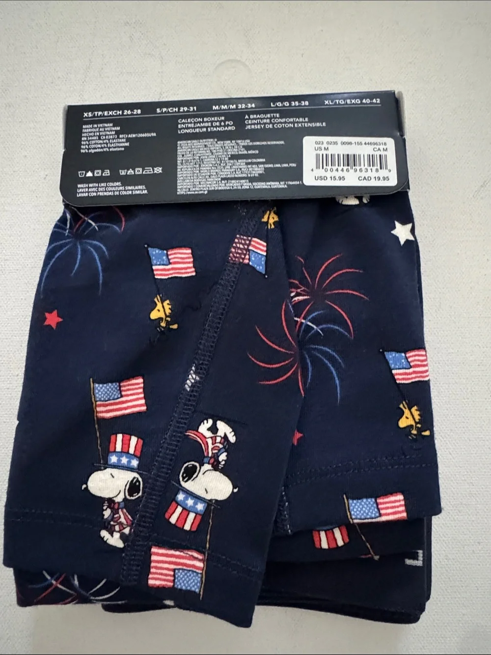 Snoopy Boxer Briefs Mens Medium American Eagle Americana